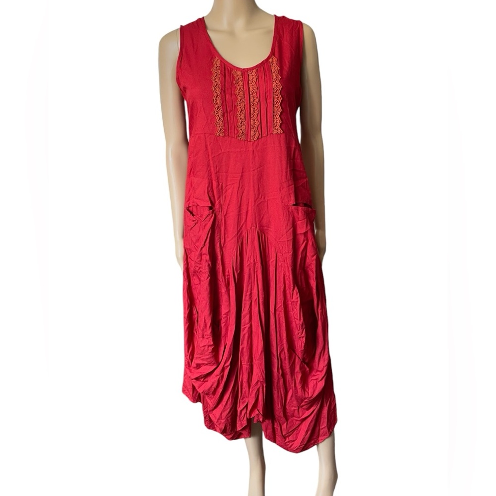 Mineral Hippie Boho Earthy Festival Eclectic Nomad Asymmetrical Midi Tunic Dress